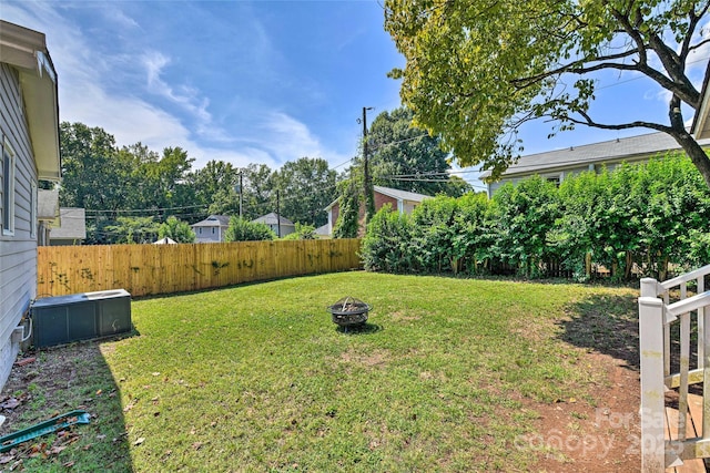 3020 Stancill Pl, Charlotte, NC 28205 - view of yard with a fire pit
