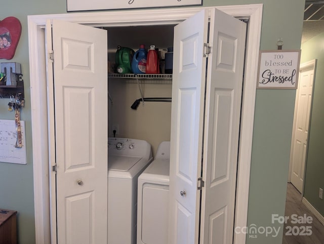 5077 Edney Ct, Granite Falls, NC 28630 - laundry area with washing machine and dryer