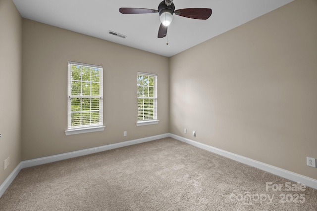 10349 Alvarado Way, Charlotte, NC 28277 - carpeted spare room with baseboards and a ceiling fan