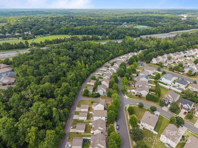 10349 Alvarado Way, Charlotte, NC 28277 - aerial view of residential area featuring a heavily wooded area