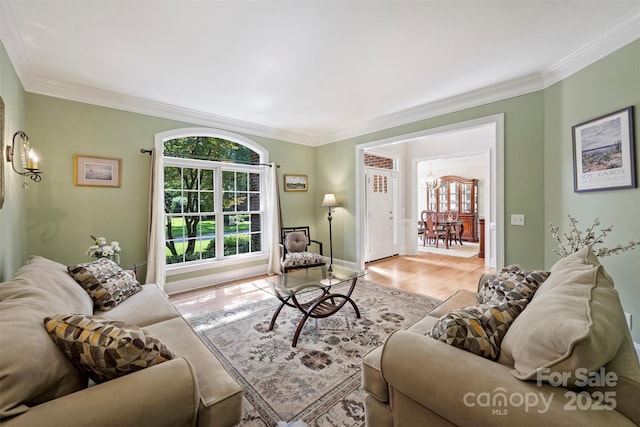 12644 Lahinch Ct, Charlotte, NC 28277 - living room with ornamental molding and light wood-style floors