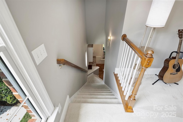 12644 Lahinch Ct, Charlotte, NC 28277 - stairway with carpet floors and baseboards