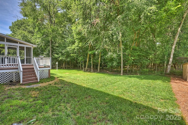 12644 Lahinch Ct, Charlotte, NC 28277 - view of yard featuring a wooden deck