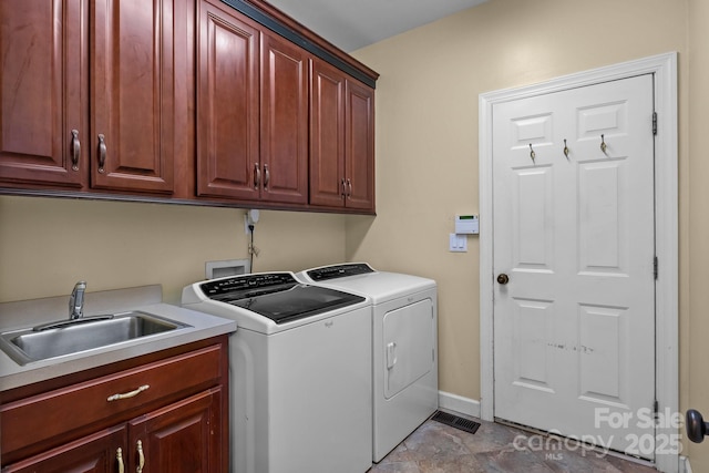 17433 Glassfield Dr, Huntersville, NC 28078 - washroom featuring cabinet space and washing machine and clothes dryer