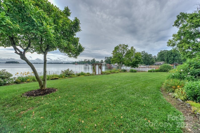 7945 Placid Ct, Denver, NC 28037 - view of grassy yard with a water view