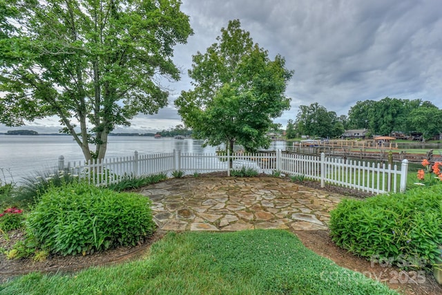 7945 Placid Ct, Denver, NC 28037 - view of yard featuring a patio area and a water view