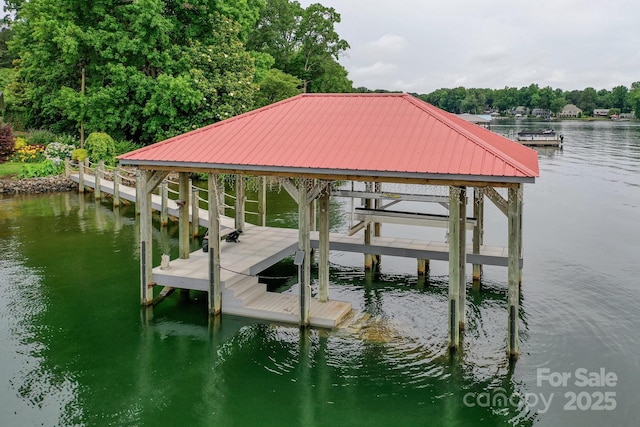 7945 Placid Ct, Denver, NC 28037 - dock with boat lift and a water view