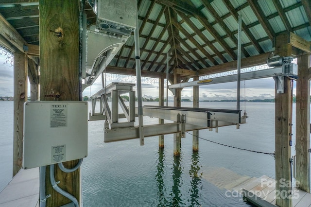 7945 Placid Ct, Denver, NC 28037 - dock with a water view and boat lift