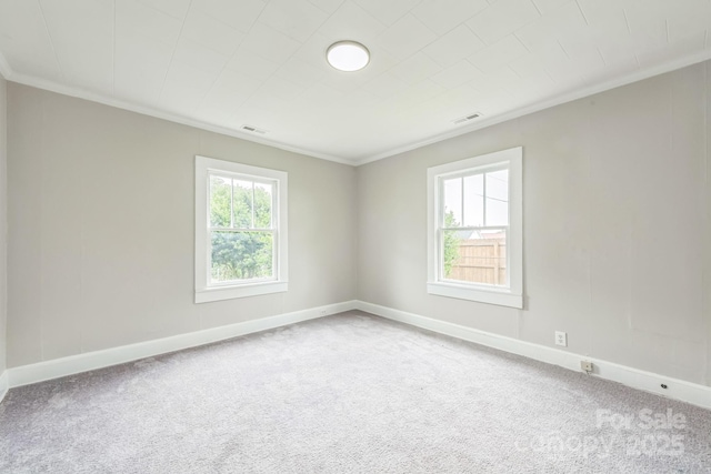 807 3rd St, Kings Mountain, NC 28086 - carpeted spare room with ornamental molding and baseboards