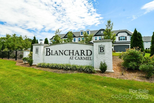 4714 Blanchard Way, Charlotte, NC 28226 - community sign with a yard and a residential view