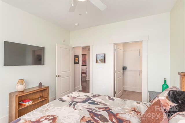 5 Farleigh St Unit 303, Asheville, NC 28803 - carpeted bedroom featuring a closet and ceiling fan