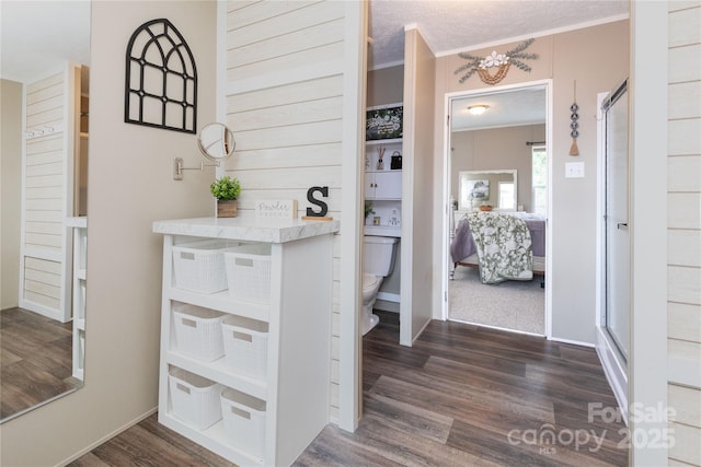 600 Old Mars Hill Hwy, Weaverville, NC 28787 - bar area featuring dark wood-style flooring
