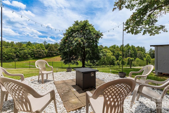 600 Old Mars Hill Hwy, Weaverville, NC 28787 - fenced backyard featuring a patio area