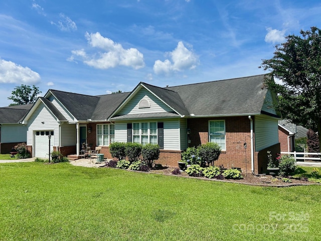 1700 Pickwick Ave, Kannapolis, NC 28083 - ranch-style house with brick siding, a garage, roof with shingles, and driveway