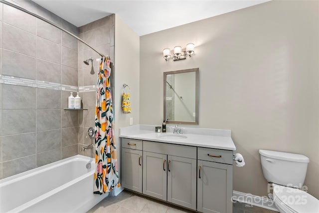 318 N Dotger Ave, Charlotte, NC 28204 - bathroom featuring vanity, shower / tub combo with curtain, and tile patterned flooring