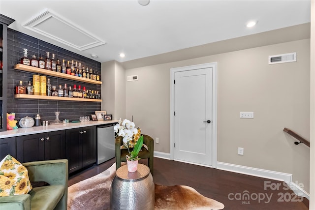 318 N Dotger Ave, Charlotte, NC 28204 - indoor bar featuring dishwasher, recessed lighting, and dark wood-style flooring