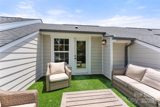 318 N Dotger Ave, Charlotte, NC 28204 - back of property with a shingled roof and a lawn