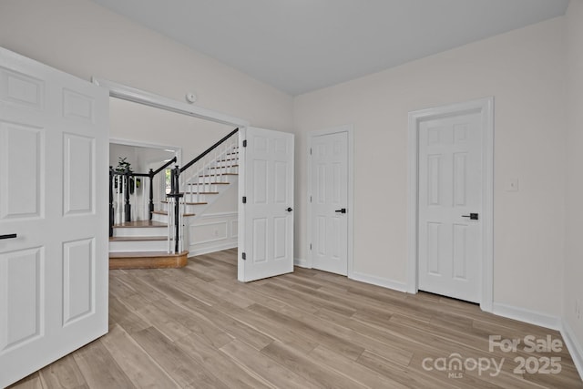 7213 Baniff Cir, Charlotte, NC 28277 - interior space with stairs and light wood-style flooring