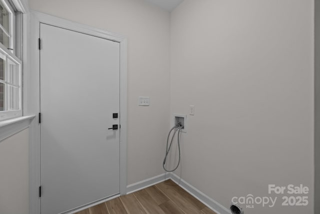 7213 Baniff Cir, Charlotte, NC 28277 - washroom with wood finished floors and hookup for a washing machine