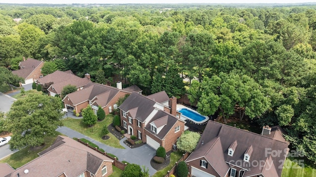 7213 Baniff Cir, Charlotte, NC 28277 - aerial view of residential area featuring a forest