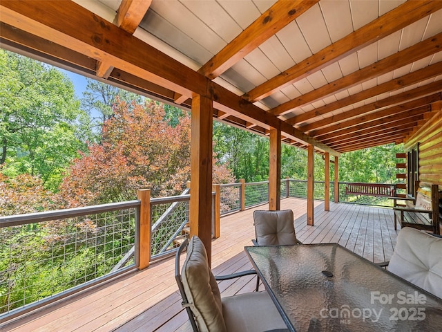 367 Robinson Rd, Clyde, NC 28721 - deck featuring outdoor dining space