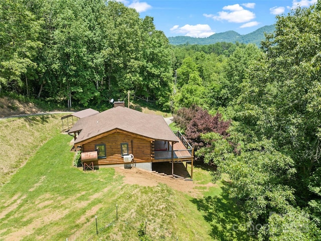 367 Robinson Rd, Clyde, NC 28721 - aerial view of property and surrounding area with a heavily wooded area