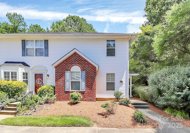 4263 Melrose Club Dr, Matthews, NC 28105 - view of front of property with brick siding
