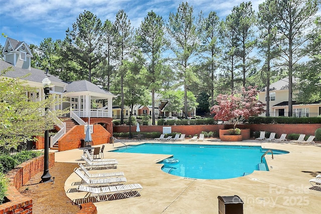 4263 Melrose Club Dr, Matthews, NC 28105 - community pool with a patio and stairway