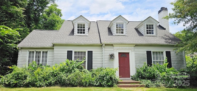 600 College Ave, Rock Hill, SC 29730 - new england style home with a chimney and roof with shingles