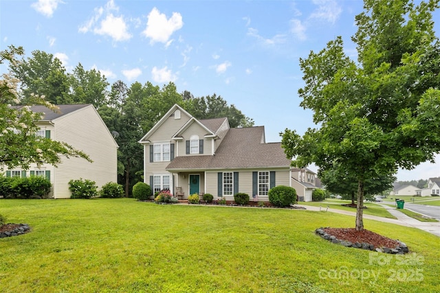 9637 Brookmere Ln, Charlotte, NC 28214 - traditional home featuring a front yard and a shingled roof