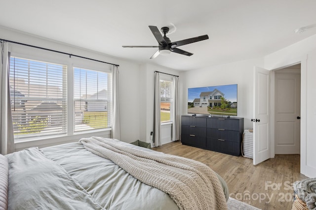 12001 Sam Snead Ct, Lancaster, SC 29720 - bedroom featuring light wood-style flooring and a ceiling fan