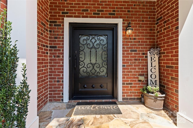 2504 River Oaks Dr, Waxhaw, NC 28173 - property entrance featuring brick siding