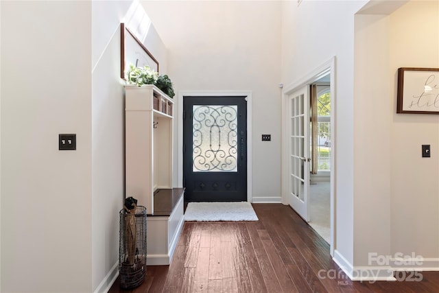 2504 River Oaks Dr, Waxhaw, NC 28173 - foyer with hardwood / wood-style floors and baseboards
