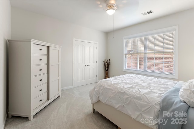 2504 River Oaks Dr, Waxhaw, NC 28173 - bedroom with light carpet and a ceiling fan