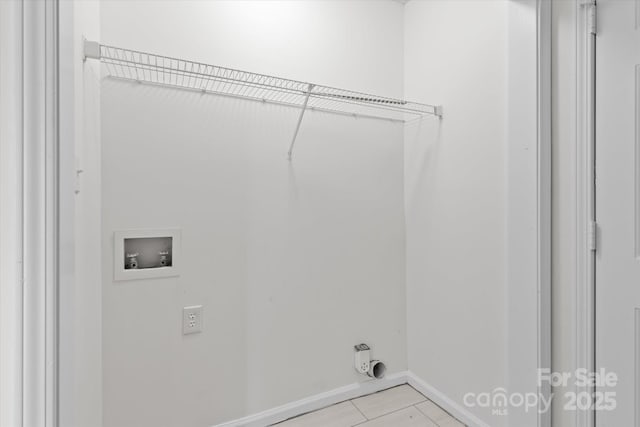 4111 Alexis Ct SW, Concord, NC 28027 - washroom featuring washer hookup, light tile patterned flooring, and electric dryer hookup