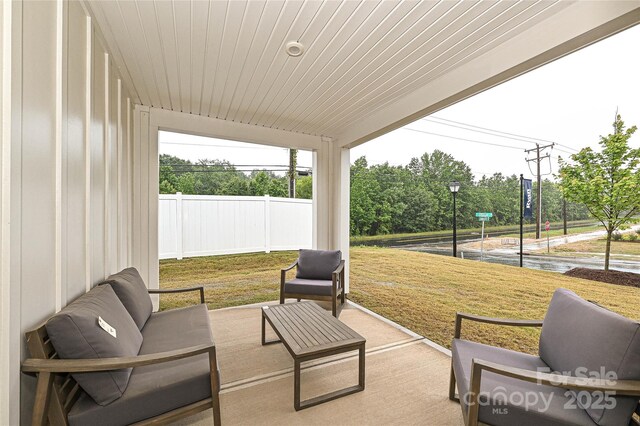 124 Kristin View Ln Unit Townhome A, Troutman, NC 28166 - view of patio / terrace with outdoor lounge area