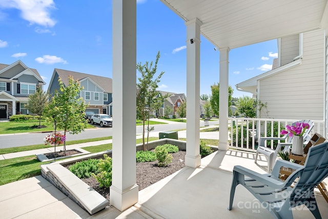 3038 Burnello Ct, Iron Station, NC 28080 - porch featuring a residential view