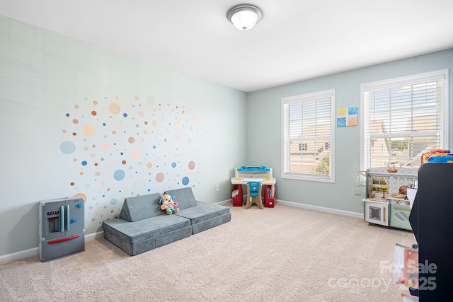 3038 Burnello Ct, Iron Station, NC 28080 - rec room featuring carpet and baseboards