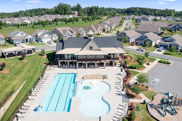 3038 Burnello Ct, Iron Station, NC 28080 - view of pool featuring a residential view