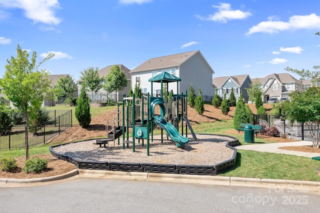 3038 Burnello Ct, Iron Station, NC 28080 - community playground featuring a residential view