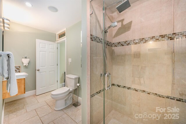 408 Johnsfield Rd, Shelby, NC 28150 - full bath featuring a shower stall, vanity, and recessed lighting
