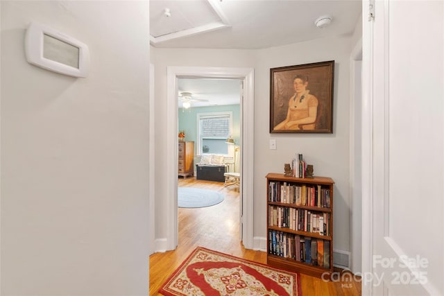 261 Forest Hill Dr, Asheville, NC 28803 - hall with light wood-type flooring and baseboards