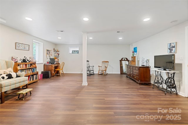 261 Forest Hill Dr, Asheville, NC 28803 - interior space featuring recessed lighting and wood finished floors