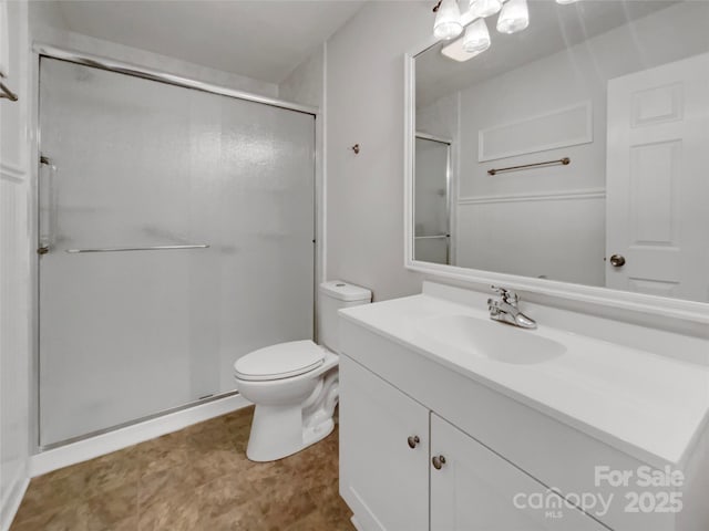 4550 Briarcreek Rd, Maiden, NC 28650 - full bathroom featuring vanity, a stall shower, and toilet