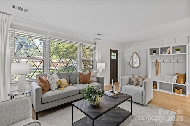 5329 Valley Forge Rd, Charlotte, NC 28210 - living area with crown molding and wood finished floors