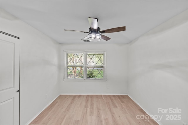 5329 Valley Forge Rd, Charlotte, NC 28210 - spare room featuring light wood-style floors and a ceiling fan