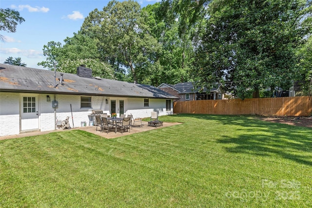 5329 Valley Forge Rd, Charlotte, NC 28210 - view of yard featuring a patio and french doors