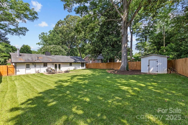 5329 Valley Forge Rd, Charlotte, NC 28210 - fenced backyard with a storage unit