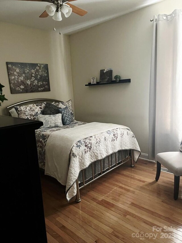 2300 Wednesbury Ct, Kannapolis, NC 28083 - bedroom with hardwood / wood-style floors and ceiling fan