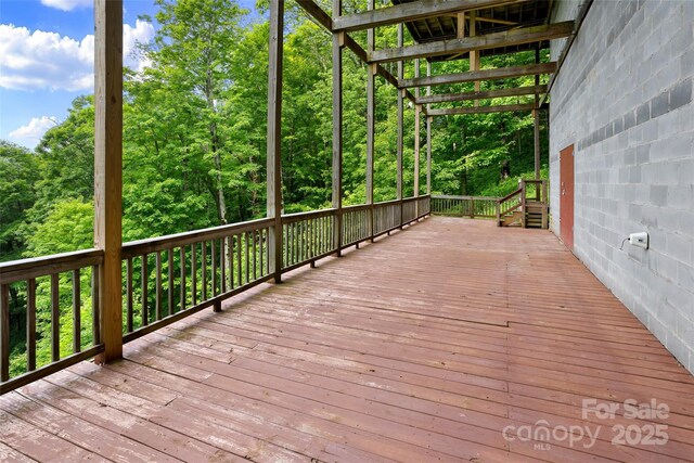 853 Granny Lewis Ln, Mars Hill, NC 28754 - view of wooden terrace